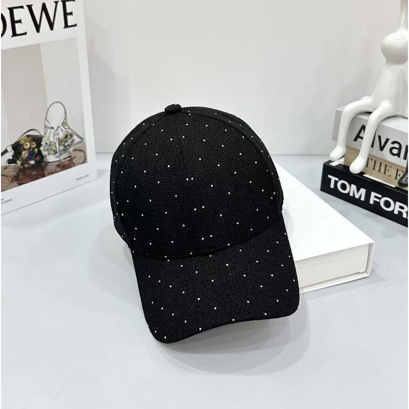 New Full Diamond Sunshade Baseball Cap Women's Spring and Summer Fashion Personality Full of Rhinestone Hard Top Cap Tide