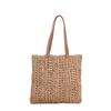 Square Hollow Straw Beach Bag Handmade Woven Shoulder Bag  Rattan Shopping Travel Bag Bohemian Summer Vacation Casual Tote