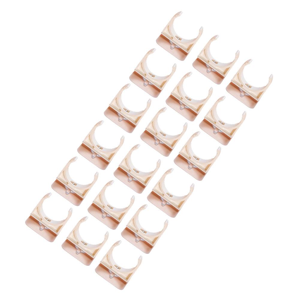 50mm Flame Retardant PVC Wall Mounted Pipe Clip For 19mm Pipes No Drill Fixing Indoor Outdoor Pipe Positioning