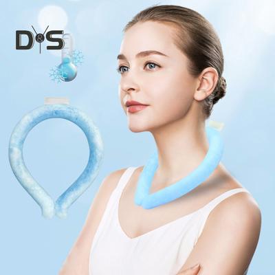 Summer Neck Cooling Tube Wearable Neck Cooler Lightweight Reusable Ice Cold Ring Outdoor Heatstroke Prevention Portable Neck Wrap Collar