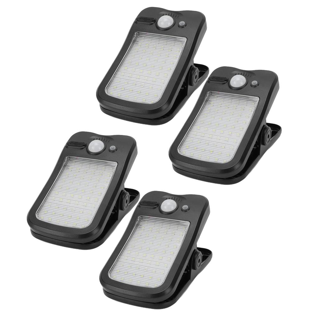 4pcs Clip On Solar Motion Sensor Lights 3 Modes Intelligent LED Light IP65 Water Proof for Fence Gutters Patio Camping