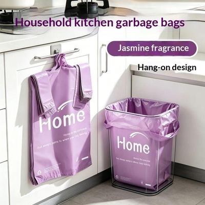 Thick Trash Bags Leak Proof Tear Resistant 30/50Pcs Durable Polyethylene Garbage Bags for Home Kitchen Bathroom Office