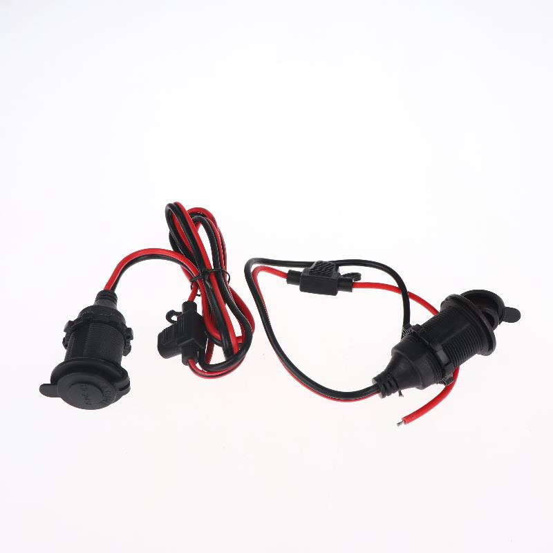 1Pcs Car Electric Appliance Socket Car Cigarette Lighter Power Socket 12V-24V Dc Female Extension Cord With 20A Fuse
