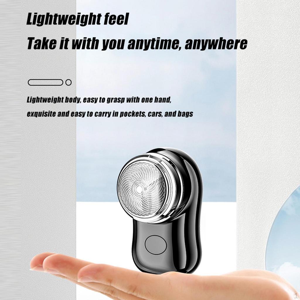 Mini Shaver with Precision Trimmer, Ideal for Face Hair Removal at Home or Outdoors