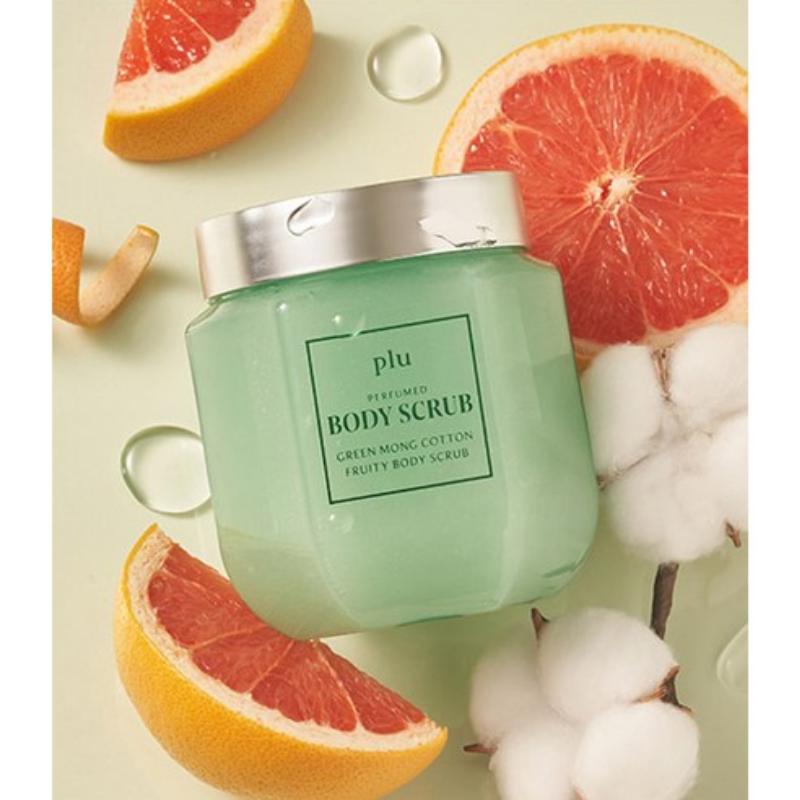 Plu Perfumed Sugar Fruity Body Scrub GREE MONG COTTON 500g