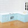 3’’ for Doll House Toy Miniature Cooking Cabinet Mini Kitchen Cabinet Dollhouse Accessory Girl’s Pretend for Play Toy Su