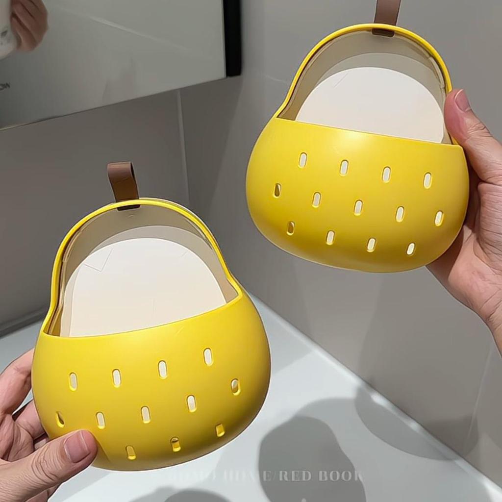 Magnetic Wall-Mounted Kitchen Organizer: Multi-Function Shelf and Storage Basket