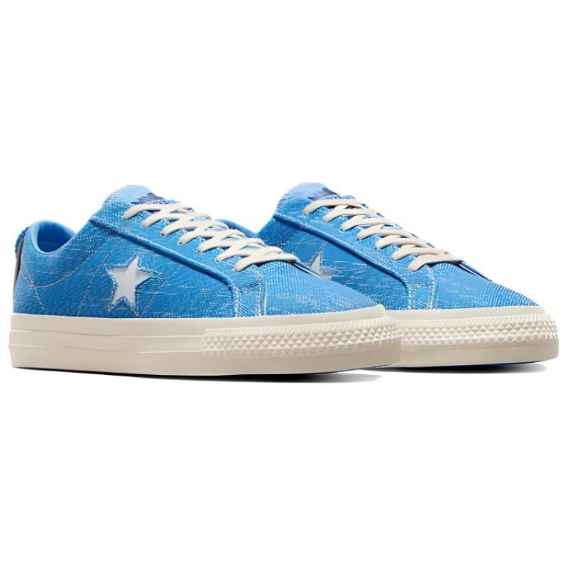 Converse One Star Pro Comfortable Non-Slip Shock Abrasion Resistant Low-Top Board Shoes Unisex Blue