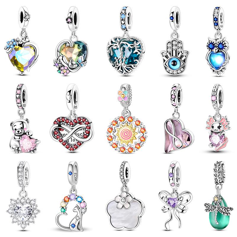 New Animals Charms Copper Sparkling Zircon Pendants Fit Original Charms Bracelets Beads Diy Jewerlry Accessories