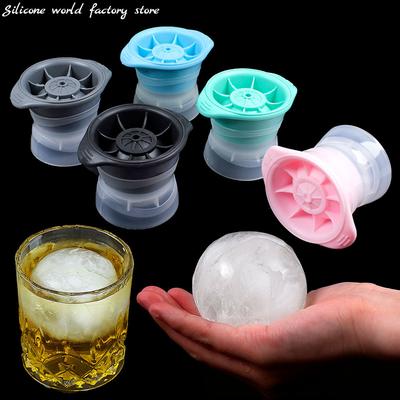 Silicone World Ice Hockey Mold DIY Round Ice Grid Silicone Ice Cube Molds Frozen Ice Box Cocktail Whiskey Drink Making Mould