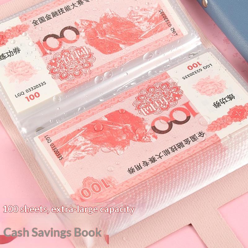 Pu Leather Photo Money Card Holder With 50 Inner Pages Snap Closure For Storing Photocards Business Cards Tickets Paper Money