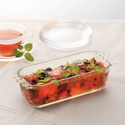 HARIO (Hario) Japanese-Made Heat-Resistant Glass Pound Cake Mold, 850ml, BUONO kitchen HPND-85-BK, Set of 6