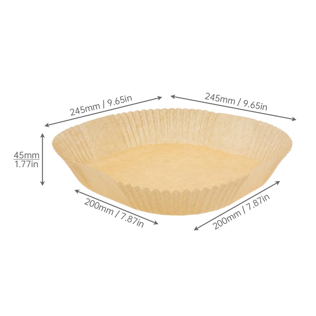 200pcs 5-7QT Air Fryer Paper Liners High Temp Resistant Food Grade Square Disposable Non Stick Microwave Safe Quick Clean