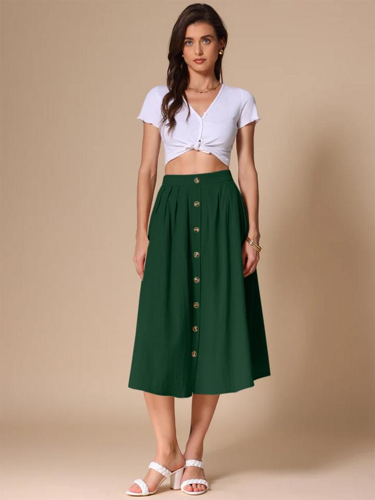High-Waisted Versatile Summer Long Skirt – Casual and Elegant