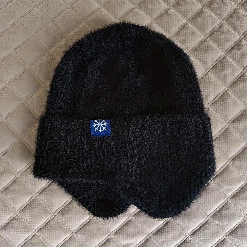 Warm Knitted Hats Windproof Thickened Plush Fleece Earflap Hat Winter Thermal Women Outdoor Sports  Ski Snow Earmuff Cap