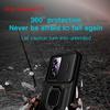 KEYSION Shockproof Case for OPPO Reno 12 Pro 5G Slide Push Pull Camera Lens Protection Ring Stand Phone Cover for OPPO Reno12 5G