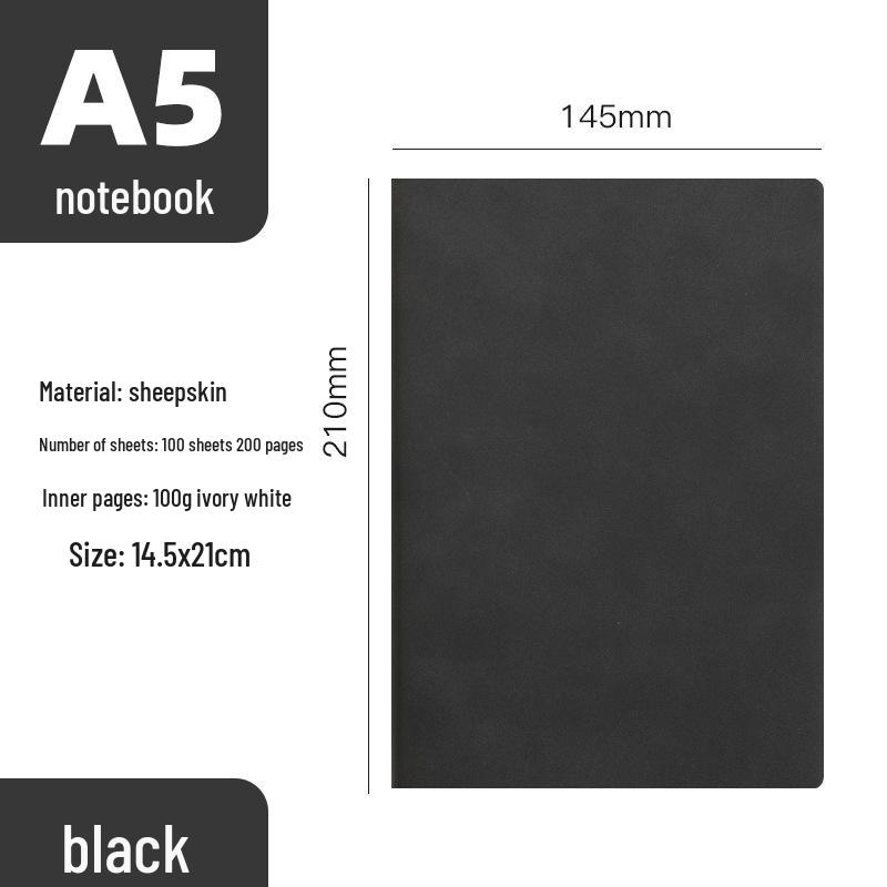 Lambskin Soft Leather A5 B5 Planner & Notebook - Diary, Printable Logo, Office & Student Use Customizable