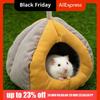 Pet Accessories Warm Winter Hamster Cotton Nest Windproof Plush Hamster Hammock Thickened Soft Rabbit Sleeping Nest Bed Room