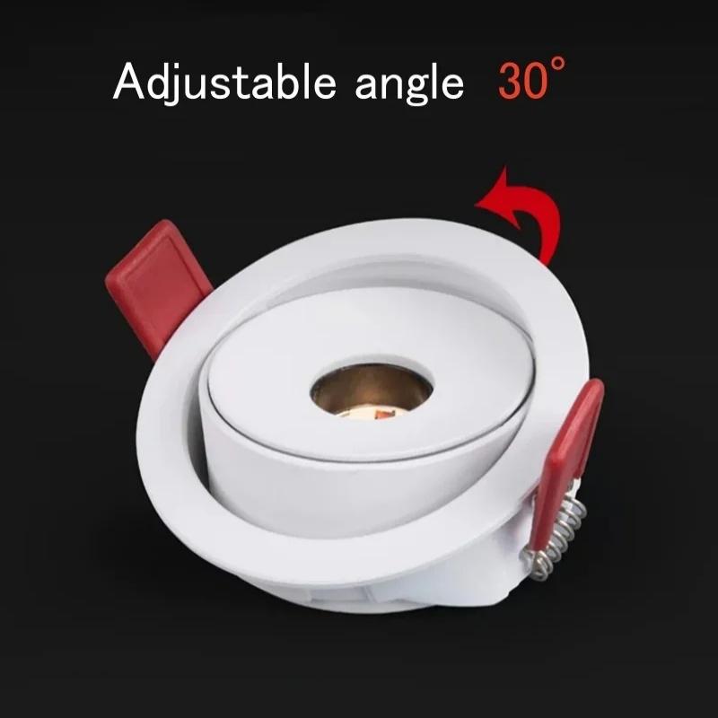 Recessed LED COB Embedded Ceiling Lamp Fixture Downlight Focus Mini Spotlight Narrow Beam Angle 3°8°15° Wine Cabinet