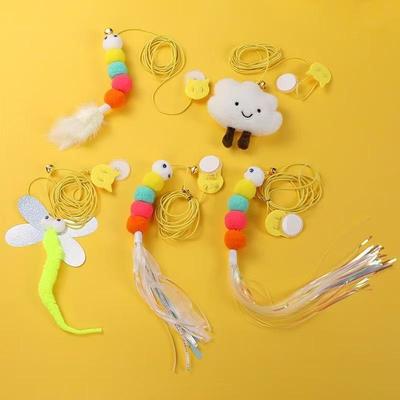 Door-Hanging Cat Toy: Feather, Bell & Mouse for Self-Entertainment & Boredom Relief