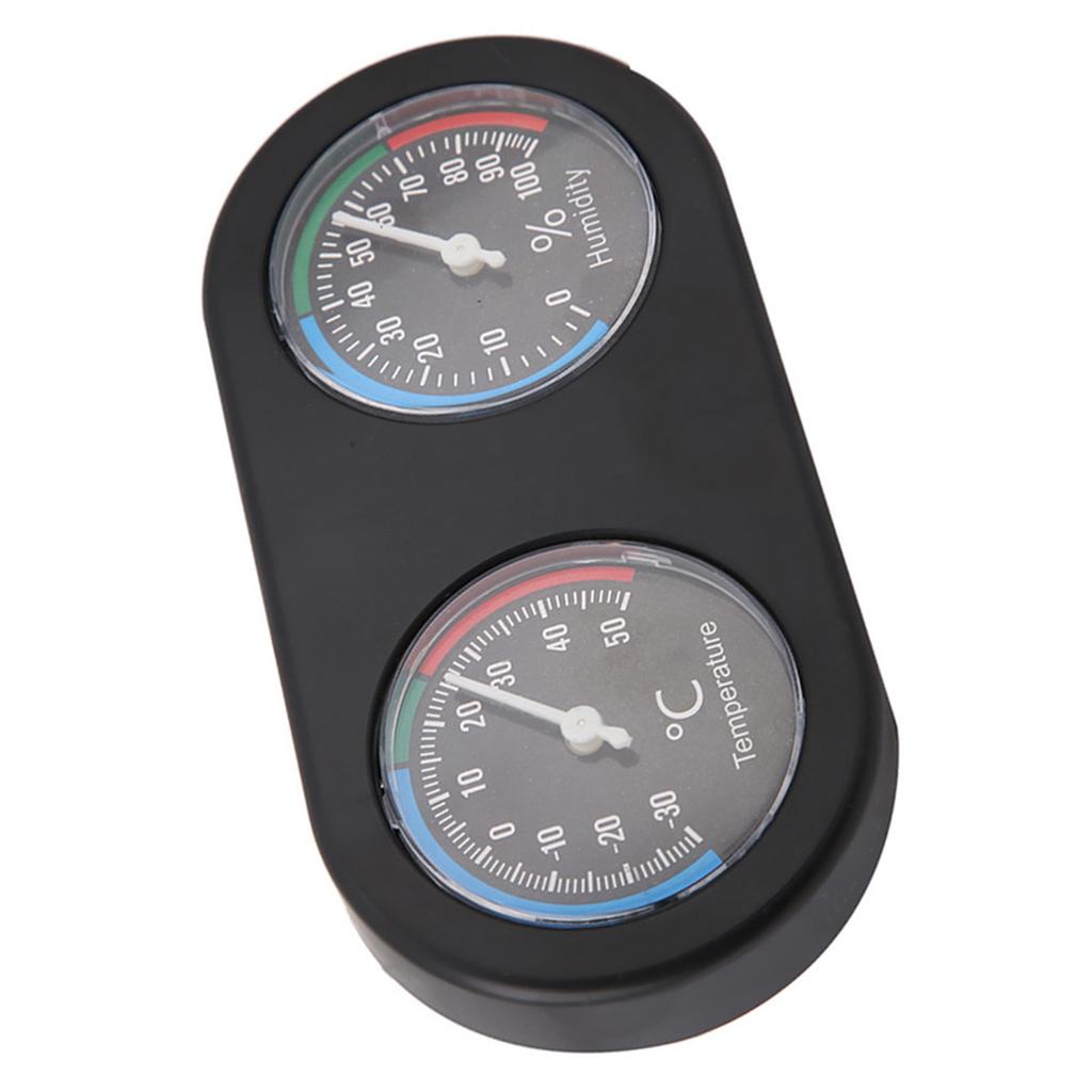 Mini Analog Temperature Humidity Meter Round Shape Thermometer Hygrometer for Reptile Tank