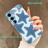 Attractive Blue Star PhoneCase for Samsung Galaxy S26 S25 S24 S23 S22 FE Ultra Plus Built-in glass feel bare machine Men women