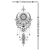 1 Sheet Black Henna Mandala Fake Jewels Temporary Sleeve Tattoos For Women Girls Forearm Waist Chest Back Tattoo Sticker Decal
