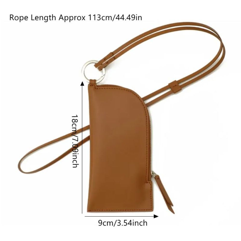 Sac de Rangement pour Lunettes de Soleil en Cuir PU avec Cordon Porte-Lunettes Accessoires Lunettes