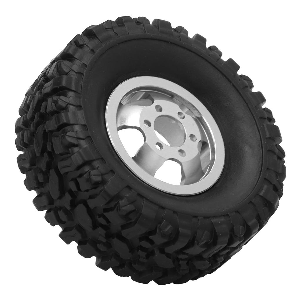 RC Rubber Tires with Aluminum Alloy Wheel Hub for WPL C14 C24 C34 C44 B14 B24 B16 B36 4 Car Model