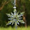 Faux Crystal Snowflake Ornament Sparkly Clear Faceted Snowflake Christmas Tree Ornament for Winter Wonderland Decoration Holiday Party Favors