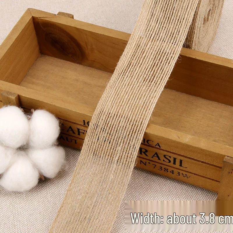 Handmade Burlap Jute Ribbon for DIY Bows and Hair Accessories
