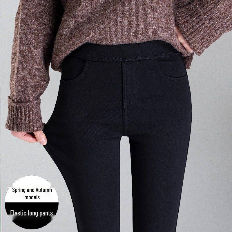 

Women s Black High-Waist Tummy Control Pencil Leggings - Slimming, Stretchy, Tight, Skinny Fit. XL for 115-128 lbs