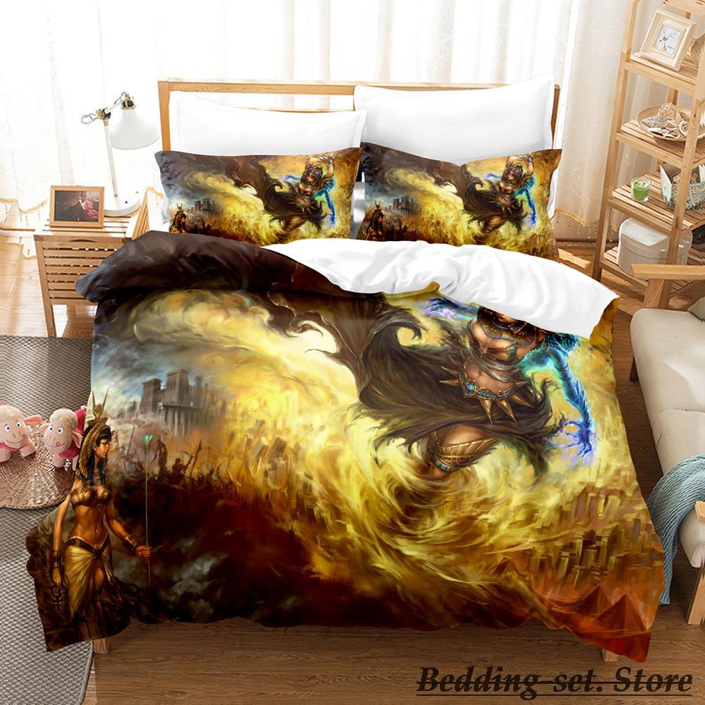 2023 Egypt Bedding Set Single Twin Full Queen King Size Bed Set Adult Kid Bedroom Duvetcover Sets Anime Parure De Lit Bed