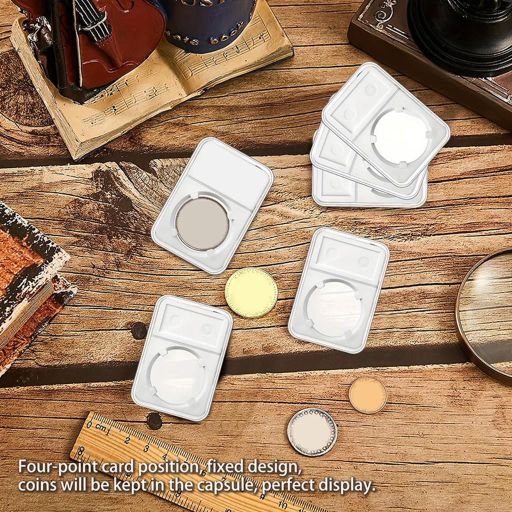 1/10Pcs Commemorative Coin Slab Holder Coin Display Storage Box Case Protector Square Transparent Coin Storage Coin Collect Card