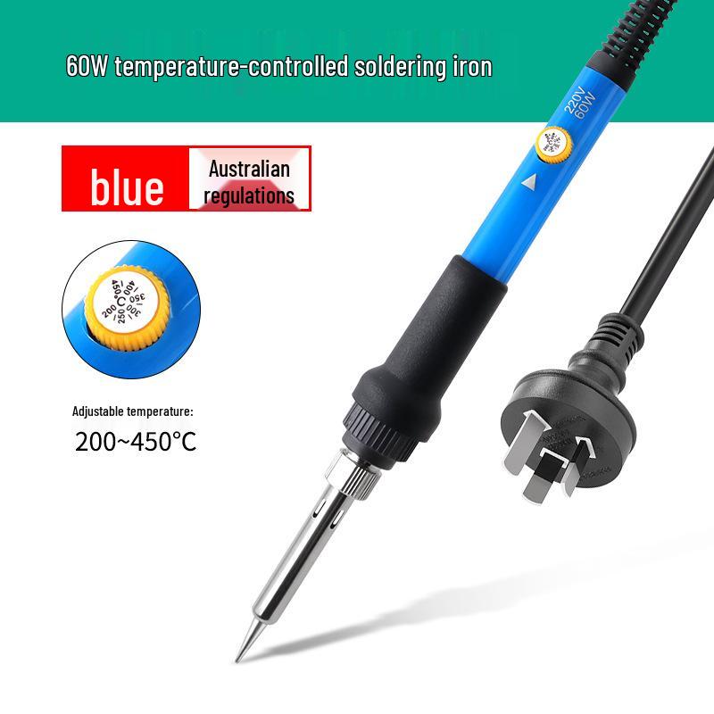 Adjustable Temperature Soldering Iron - 60W Household Tool for European/American Standards