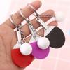 Ball Sports Fans Ping Pong Racket Pendants 7 Colors Bag Pendant Cute Key Ring  Gift Ornament
