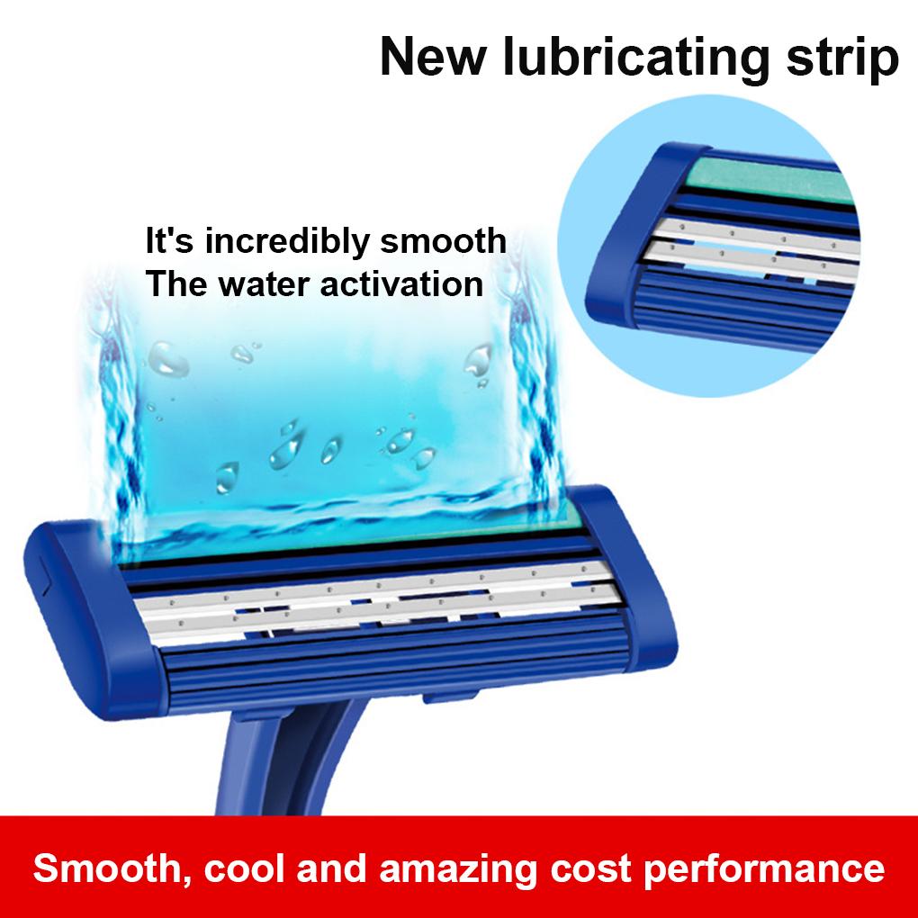 Shaving Razors for Men Manual Shaver Replaceable 2-layer Beard Remover Spring Summer Hollow Design Handle Trimmer