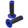ZETA RACING Edge Griffe Offene Lenkergriffe für 120mm Links und Rechts Halbwaffel Hoch Ausgezeichnet Geeignet für Racing Blau/Schwarz 22,2mm Durchmesser,