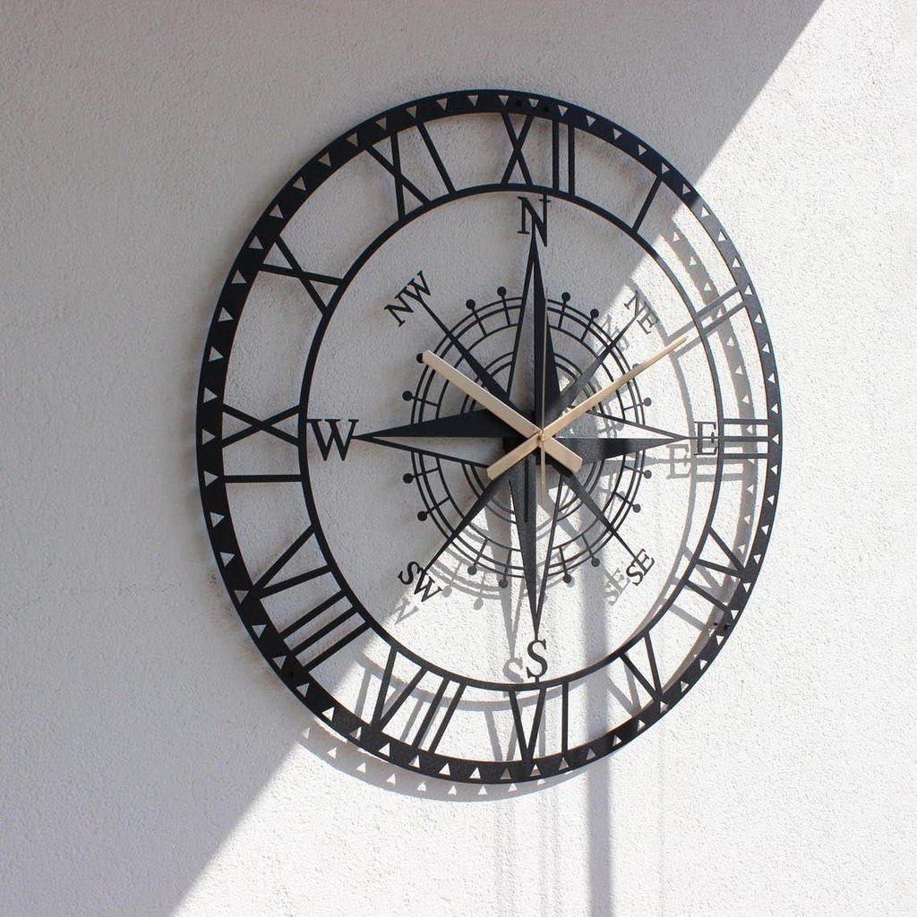 Väggklocka för vardagsrum, sovrum, kontor, kök Modern Unik Storlek Fancy Dekorativ Tyst Väggklocka för Hall och Heminredning (40 cm, Svart)