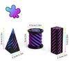 3/7pcs Set 3D Printed Spiral Pyramid Set Rotating Cube Toys Kids Gift Pyramid Fidget Toy Students Gift Teaching Model