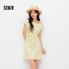 Semir Women's One-Shoulder Shirred Cooling Dress