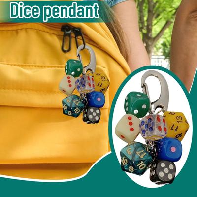 Dice Beaded Keychain, Pendant Waist Hanging Ornaments