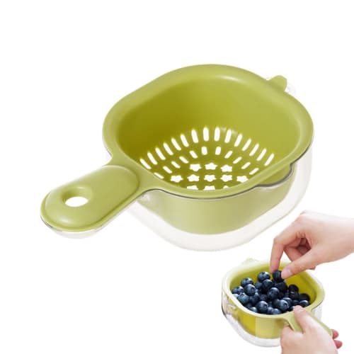 This Sink Strainer/colander Set (colander and Bowl In One) Is Perfect for Draining Vegetables, Meat, Salads, Noodles, and Rice. It's Heat-resistant an
