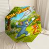 1PC Warner Tom and Jerry Automatic Open/Close Umbrella with Windproof, 106-Rib Sturdy Canopy, Durable Ribs1323A