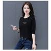 Round Neck Pure Cotton Long-sleeved Women's Spring and Autumn Thin New Loose Bottoming Shirt Top