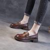French Retro Small Leather Shoes Women's Spring and Autumn 2026 New Leather Versatile British Style Round Head Single Shoes