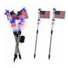 Solar Powered Flag Path-Lights Waterproof Eco Friendly Solar Powered & Auto Off Patriotic Holiday Celebrations