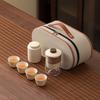Travel Tea Set Car Tea Business Set Simple Huang Ru Kiln Opening Portable Kung Fu Tea Set Gift