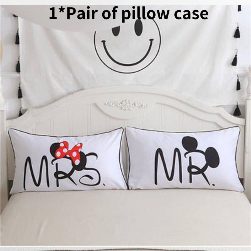 Couple 1 Pair Lovers Home Decor Pillow Case Sofa Waist Throw Cushion Cover