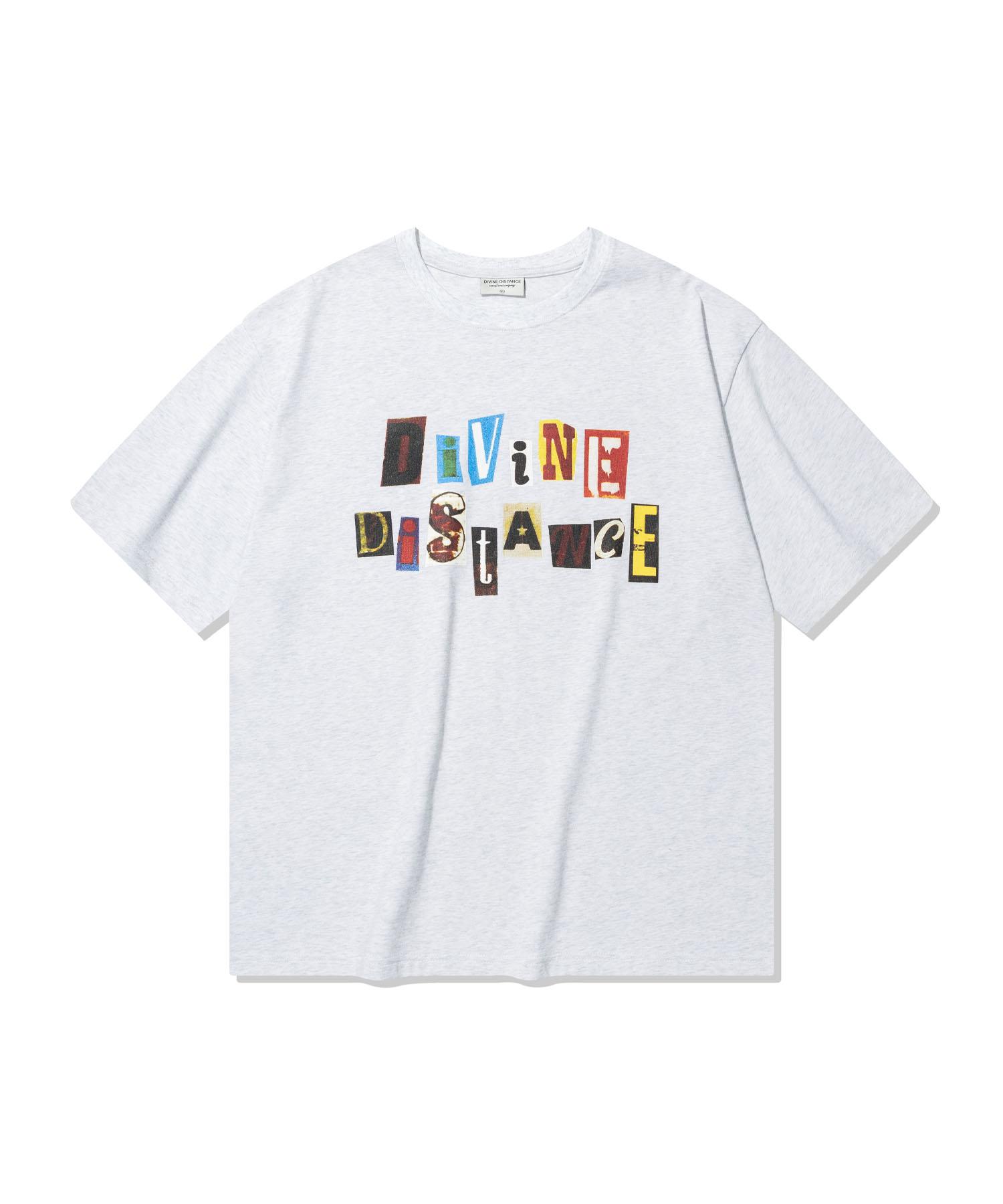 Divine Distance Collage Piece T-Shirt [White Melange] L